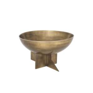 Bol de service en laiton antique avec ferronnerie de qualité supérieure pour une utilisation décorative dans les intérieurs vintage et contemporains - Product Image 3