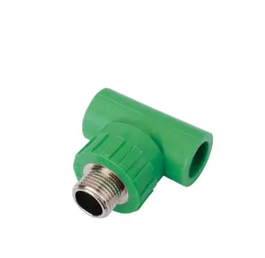 Manufacture OEM Tube Fittings PPR Copper Thread Male Tee with Quick Connection