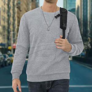 Venta directa de fábrica, sudaderas de lana Sherpa mezcladas de algodón informales de invierno para hombre, ajuste holgado de alta calidad - Product Image 3