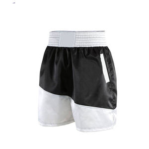 Nouveau short de combat Muay Thai pour adulte, noir, équipement d'entraînement de boxe et de MMA, fitness, kickboxing, polyester lavé, techniques - Product Image 2