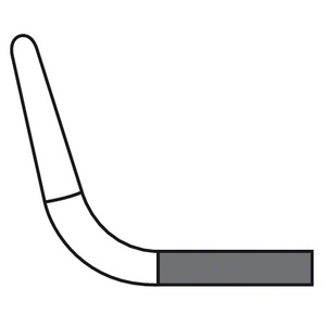 Fórceps bipolares 45 220 mm Curvados hacia arriba 125 mm Longitud DE TRABAJO Fuente eléctrica aislada en forma de bayoneta de 1 mm de ancho - Product Image 6
