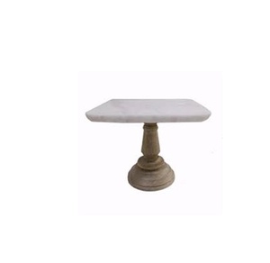 Marble Cake Stand Wood Base Stand Royal Party Ware Use <b>Swing</b> Cake Stand for Wedding Birthday Party Decoration - Product Image 3