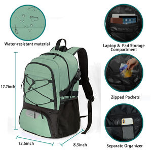 Mochilas de Baloncesto Profesionales al por Mayor, Mochila Organizadora Elegante con Bolsillos Ventilados y Bolsa para Balón, Mochila para Atletas - Product Image 4