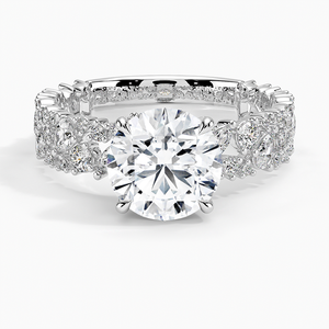 Brillant laboratoire cultivé diamant or bague de fiançailles pour les femmes étincelant caché Halo réglage élégant bijoux de mariage de mariée 14K 18K - Product Image 5