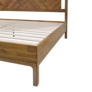 Artisan Teak Wood Platform <b>Bed</b> <b>Frame</b> - Product Image 3