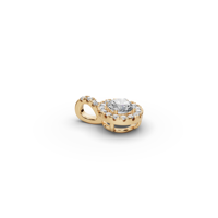 Collier DLV Jewelry avec pendentif solitaire rond en diamant de laboratoire romantique, cadeau d'anniversaire pour elle - Halo
