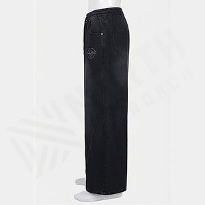 Jeans baggy pour hommes en gros, style rétro classique, coupe ample, hip-hop, streetwear vintage, pantalon à jambes larges, couleur personnalisée en gros - Product Image 3