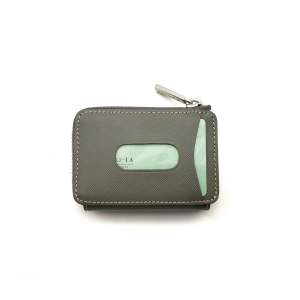 Bolsa de Cuero Saffiano de Lujo Castello, Altamente Recomendada, con Cierre de Acordeón, para Tarjetas y Objetos Pequeños, de Poliéster, en Negro, Marrón Oscuro y Gris - Product Image 3