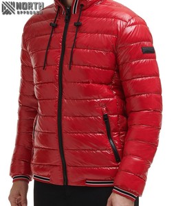 Chaqueta acolchada holgada personalizable para adultos Bomber de invierno de alta calidad Cuello redondo Cremallera Logotipo frontal Nylon Sólido Fácil de usar Brillante - Product Image 2