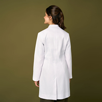 Uniforme Médico Profesional Antibacteriano y Ecológico YUHONG, Bata de Laboratorio para Doctoras, Tejido Lavable