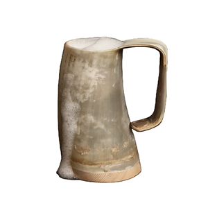 Jarra de Cuerno Vikinga de Alta Calidad para Vino o Cerveza, Jarra de Cuerno de Búfalo con Aspecto Brillante y Asa Tallada - Product Image 2