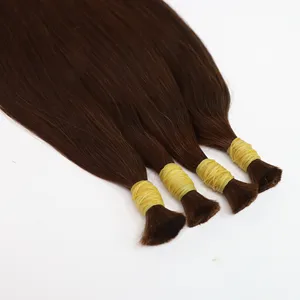 गर्म कच्चे विमेटेस मानव बालों का विस्तार गहरे रंग के 2 थोक सीधे डबल खींचा बाल