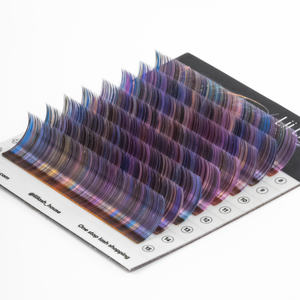 Barquettes de cils en vison, cils volumineux, mélange de couleurs de cils, extensions de cils en vison, vente en gros avec logo personnalisé - Product Image 3