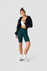 Venta al por mayor OEM personalizado negro recortado mujeres Zip-Up sudaderas con capucha antiarrugas transpirable gimnasio entrenamiento y Activewear Sudadera con capucha para las mujeres - Product Image 5