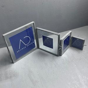 Picture <b>frame</b> table top folding <b>photo</b> <b>frame</b> decorative 4 in 1 picture <b>frame</b> with grey finish - Product Image 1