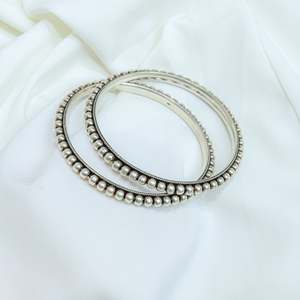 925 <b>Silver</b> Beaded <b>Bracelets</b> Single Animal-Number Pattern <b>Bangles</b> for Anniversary Gifts - Product Image 4