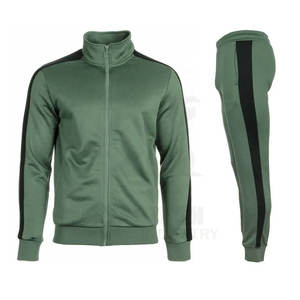 Survêtement d'hiver classique 100% coton grande taille XL pour hommes veste de sport personnalisable ensemble de pantalons de jogging nouveauté respirant - Product Image 3