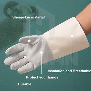 Gants de soudage en cuir Gants de sécurité sûrs et anti-crevaison résistants au feu et aux hautes températures Gants de sécurité économiques - Product Image 5