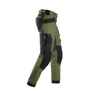Nueva llegada de seguridad de carga pantalones ligeros de algodón de poliéster Multi bolsillos de alta visibilidad Hi Viz ropa de trabajo de los hombres pantalones OEM - Product Image 4