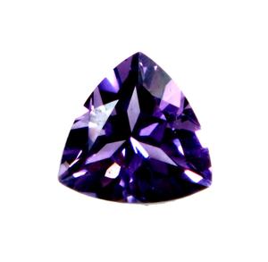 100% naturel véritable violet améthyste trillion en forme de pierre précieuse à facettes pour la fabrication de bijoux en argent et en or - Product Image 1