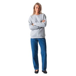 Sweat-shirt à col rond pour femme moderne, design minimaliste, polaire doux, pull pour streetwear, détente et mode d'hiver - Product Image 2