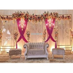 Breathtaking Engagement Stage Metal <b>Frames</b> Decor Modern <b>Wedding</b> Reception Set Customized Color & Size Portable Australia Event - Product Image 1