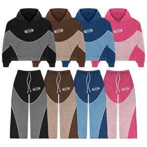 OEM ODM último de moda personalizado de gran tamaño ajustado DTG impreso chándales de algodón para Unisex deportes Fitness casual chándales - Product Image 2