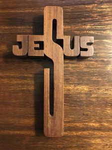 Elegant Traditional <b>Wooden</b> Cross <b>Heart</b> Shaped Cutout Religious Home Decor Christian Wall Decorative Cross - Product Image 3