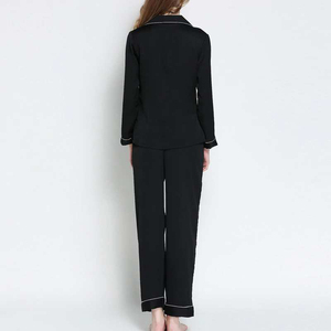 Nouvelle collection automne 2026 : Chemises de nuit en satin de soie unie pour femme, 1 pièce, vêtements de nuit confortables avec logo frontal - Product Image 4