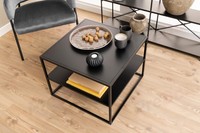 Table basse carrée en fer à double couche de style moderne avec hauteur réglable, mobilier de salon minimaliste européen