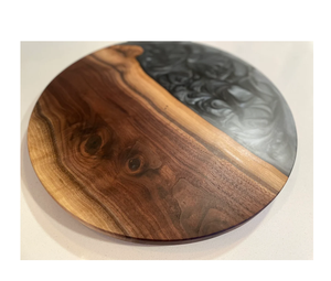 New Design Wholesale Resin & Wood Lazy Susan Rotating Display Round Storage Holders & Racks <b>Turntable</b> Lazy Susan - Product Image 4