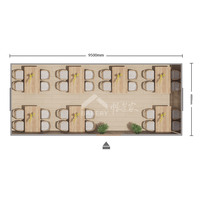 Contenedor de Madera de Lujo para Cafetería |   Unidades de Restaurantes Prefabricadas con Estructura de Acero |   Edificios Modulares para Comedor y Oficina al Aire Libre