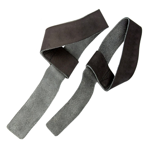 Sangles de poignet pour la musculation en cuir de vachette personnalisées avec fermeture à crochet et boucle antidérapante pour la salle de sport et l'entraînement - Unisexe - Product Image 2