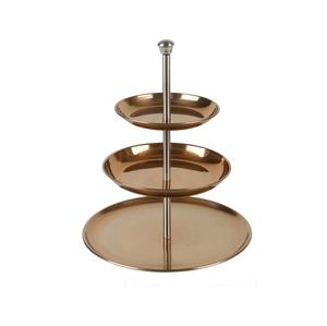 Gold Plated Metal <b>Cake</b> Stand with 2 <b>Tier</b> Wedding Party Decoration Snacks and Cookies Display Decoration Stand <b>Cake</b> Serving Tray - Product Image 6