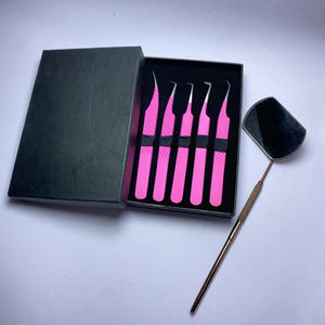 Pince à épiler pour extensions de cils en acier inoxydable à pointe dentelée de 10 mm de longueur, prix d'usine, pour les maquilleurs, outil du fabricant - Product Image 2