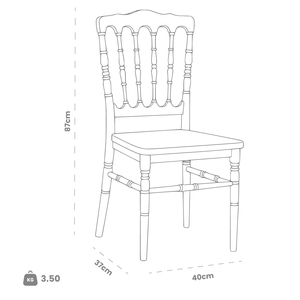 เก้าอี้รับประทานอาหารพลาสติก PP แบบทันสมัยเก้าอี้จัดเลี้ยงแบบนุ่มสำหรับโรงแรมร้านอาหารงานแต่งงานงานปาร์ตี้กลางแจ้งในสวน - Product Image 5