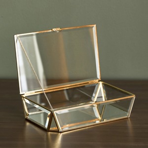 กล่องเครื่องประดับโปร่งใสจัดเก็บที่หรูหราเหมาะสำหรับสร้อยข้อมือแหวนสร้อยคอและอุปกรณ์เสริมที่มีหน้าต่างแสดงผลที่ชัดเจน - Product Image 2