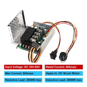 Contrôleur de vitesse de moteur CC bidirectionnel 40A 12V 24V 36V avec affichage numérique pour véhicule électrique - Product Image 6