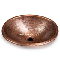 Évier de cuisine personnalisable en métal de grande forme avec robinet en laiton finition antique évier d'utilisation de vanités décoratives à bas prix
