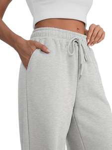 Pantalon de survêtement à jambes larges pour femmes Pantalon baggy taille haute Joggers évasés avec poches 2025 Logo personnalisé et design OEM à bas prix - Product Image 3