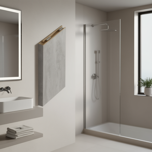 Elemento Vertical de Diseño Italiano Moderno de 30 cm con Acabado Efecto Hormigón para Baño - Product Image 3