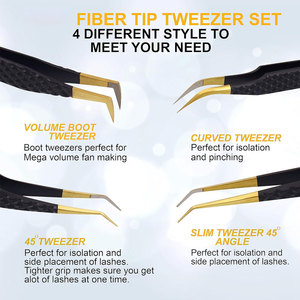 Pinzas para Pestañas de Acero Inoxidable de Alta Calidad con Logotipo Personalizado - Punta Redondeada de Larga Duración, Precio al por Mayor - Product Image 3