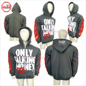 Sudadera con capucha personalizada marrón oscuro con estampado de Puff Sun Faded Wash y cremallera manga larga doble costura Streetwear 6XL hecho polar Hoodi para hombre - Product Image 6