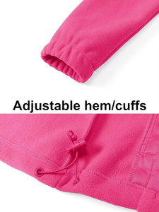 Poliéster con logotipo personalizado para mujer con elasticidad Cremallera completa Slim Fit Casual Adelgazamiento y forro polar para mujer - Product Image 5