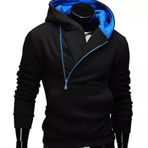 Chaqueta con capucha y cremallera de lana gruesa de Color azul para hombre, Sudadera con capucha, prendas de vestir, sudadera para hombre - Product Image 5
