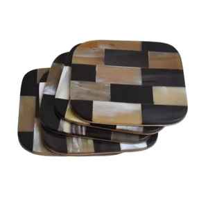 Decorative Buffalo Horn Coasters for Home Unique and Durable Drink Mats for Tea Cups and <b>Mugs</b> - Product Image 4