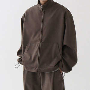 Chándal deportivo personalizado para hombre de algodón 100%, conjunto de joggers con capucha, logotipo bordado, ropa de calle informal holgada, estampado de patrón sólido - Product Image 2