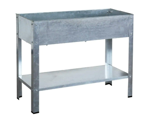 Macetas rectangulares de metal galvanizado con flores vegetales, cama elevada con soporte, fabricante, muestra barata, exterior grande - Product Image 2