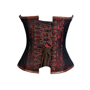 Qualité supérieure Femmes Sexy Agneau Cuir Conception Corset Corps Shaper Acier Os Tissu Doux Nouveau Design Femmes Corset En Cuir - Product Image 3