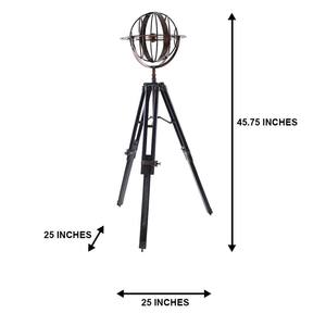 โมเดลแสดงภาพดาราศาสตร์ทองเหลืองพร้อมฐานไม้ ขนาด 63.5 ยาว x 63.5 กว้าง x 116.2 สูง ซม. - Product Image 5